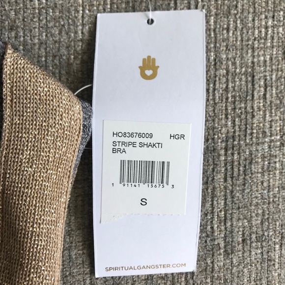 NWT Spiritual Gangster Stripe Shakti Bra- S - Picture 7 of 8